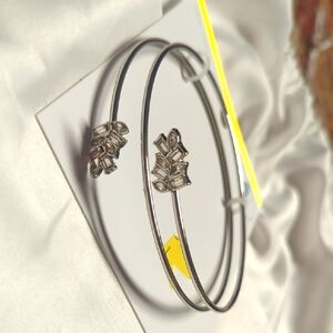 New Silver Arm Cuff  with Elephant Charms